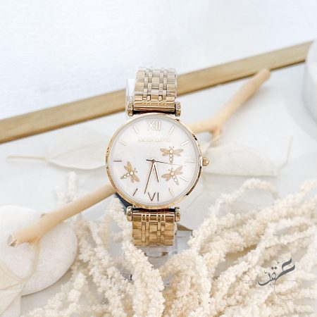 ساعة اليعسوب من Hannah Martin مع كاسكيت لون ذهبي