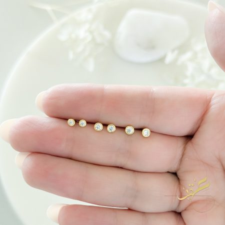 مجموعة حلوق محجرة - فضة اصلي s925 مطلي ذهب