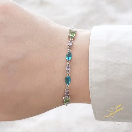 اسوارة باحجار ملونة - فضة اصلي s925