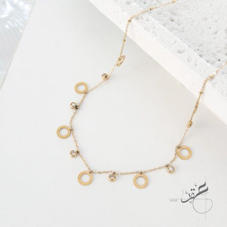 سنسال الحلقات ستانلس ستيل لون ذهبي