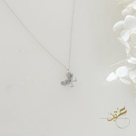 سنسال الفراشة محجر فضة اصلي 925