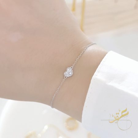 اسوراة القلب محجرة - فضة اصلي عيار ٩٢٥