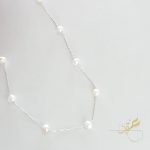 سنسال فضة  اصلي عيار ٩٢٥ مع حبات لولو طبيعية