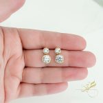 حلق دوائر محجر - فضة اصلي s925 مطلي ذهب