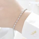 اسوارة تنس شكل دمعة فضة اصلي s925