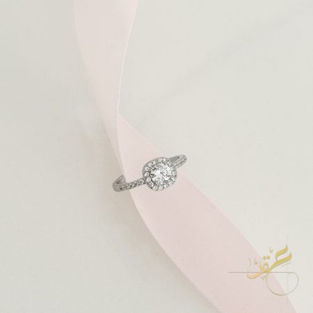 خاتم مربع محجر قياس 17  - فضة أصلي s925