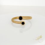 اسوارة ملتوية مع لون اسود - ستانلس ستيل