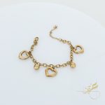 اسوارة سلسلة ستانلس ستيل مع تشارمز  القلوب