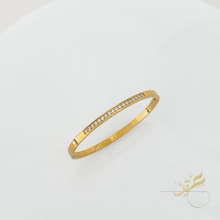 اسوارة سلسلة ستانلس مع احجار الزركون