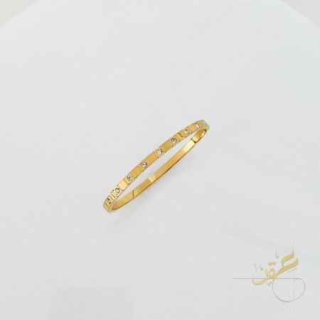 اسوارة سلسلة ستانلس مع احجار الزركون