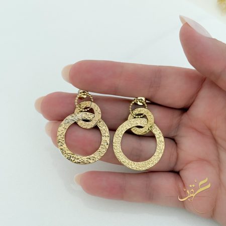 حلق دوائر متداخلة منقشة - ستانلس ستيل