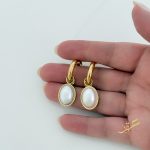 حلق بيضاوي مع لولو - ستانلس ستيل