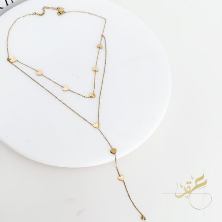 سنسال القلوب مزدوج - ستانلس ستيل