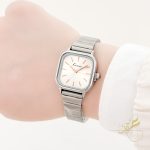 ساعة ستاتية ماركة Kimio  مع كاسكيت لون فضي