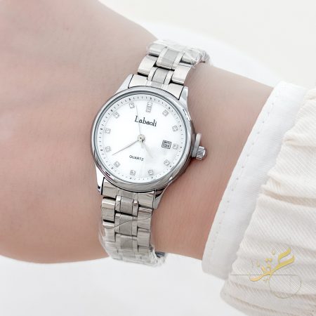 ساعة ستاتية كلاسيكية ماركة Labaoli لون فضي