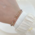 اسوارة باحجار بالوان الباستيل الزهري والنهدي