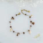 خلخال زهرة الربيع Daisy مع شراشيب باللون البني