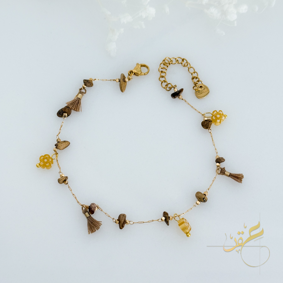yellow-flowers-brown-stones-anklet_01