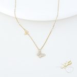 سنسال الفراشات - فضة اصلي s925 مطلي ذهب