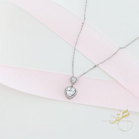 سنسال القلوب محجر فضة اصلي s925