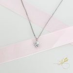 سنسال مع حجر مدورة - فضة اصلي s925