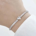 اسوارة تنس مع تشارم القلب - فضة اصلي s925