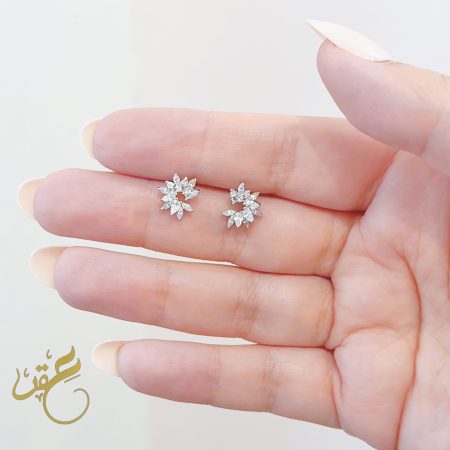 حلق البتلات - فضة اصلي s925