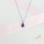 سنسال حجر دمعة بنفسجي - s925