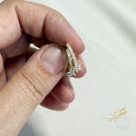 حلق هوب نجمة - فضة اصلي s925 مطلي ذهب