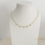 سنسال تشارمز بشكل جوهرة - فضة اصلي s925 مطلي ذهب