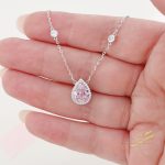 سنسال دمعة لون زهري - s925