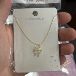 سنسال الوردة  - فضة اصلي s925 مطلي ذهب