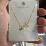 سنسال الفراشات - فضة اصلي s925 مطلي ذهب