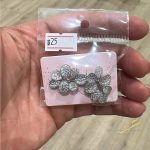 حلق الاوراق لون فضي