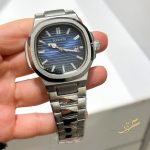 ساعة رجالية من Sunmate لون فضي مع مينا ازرق