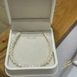 اسوارة لولو طبيعي مع سلسلة فضة s925