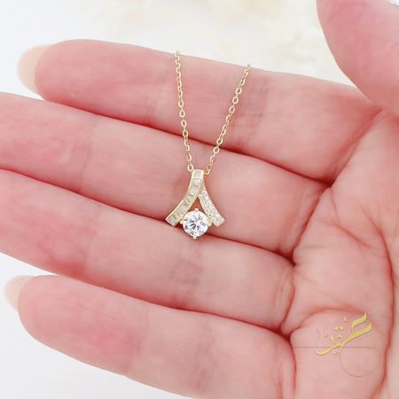 سنسال محجر فضة اصلي s925 مطلي ذهب