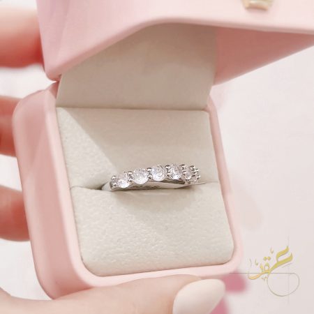 خاتم باحجار مدورة - فضة اصلي s925