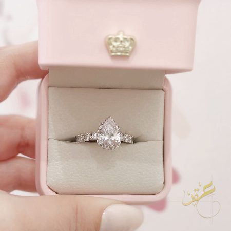 خاتم دمعة محجر - فضة اصلي s925