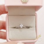 خاتم حجر دمعة مع اطار محجر - فضة اصلي s925