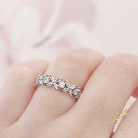 خاتم باند محجر – فضة اصلي s925