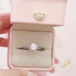 خاتم كلاسيكي مع حجر مدور - فضة اصلي s925