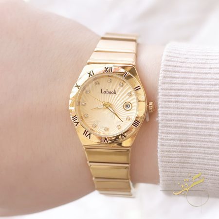 ساعة ستاتية ماركة Labaoli لون ذهبي
