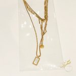 سنسال دبل ستانلس ستيل مع قلادة بقشرة اللولو