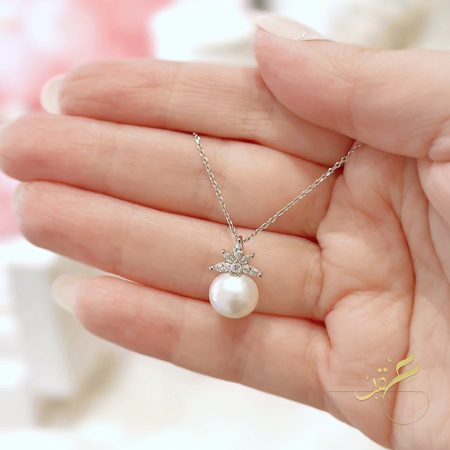 سنسال فضة اصلي s925 مع حبة لولو طبيعية