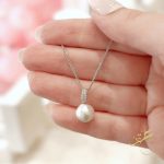 سنسال حبة لولو طبيعية - فضة اصلي s925