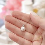 سنسال حبة لولو طبيعية - فضة اصلي s925