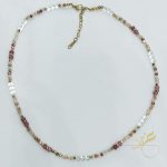 سنسال باحجار باللون التوتي واحجار شفافة