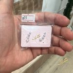 حلق مقوس محجر لون فضي