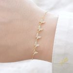 اسوارة الفراشات - فضة اصلي s925 مطلية ذهب
